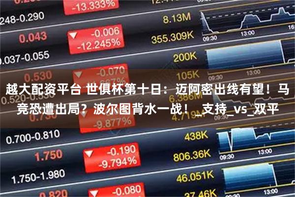 越大配资平台 世俱杯第十日：迈阿密出线有望！马竞恐遭出局？波尔图背水一战！_支持_vs_双平
